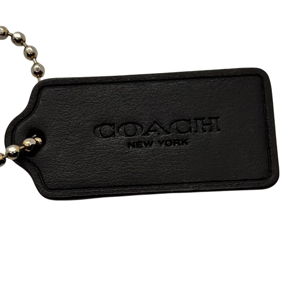 Coach Dark Brown Leather Purse Hangtag